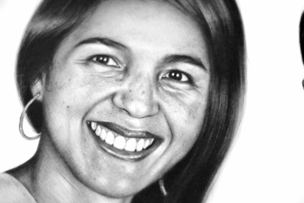 Novia Retrato Lapiz Carboncillo