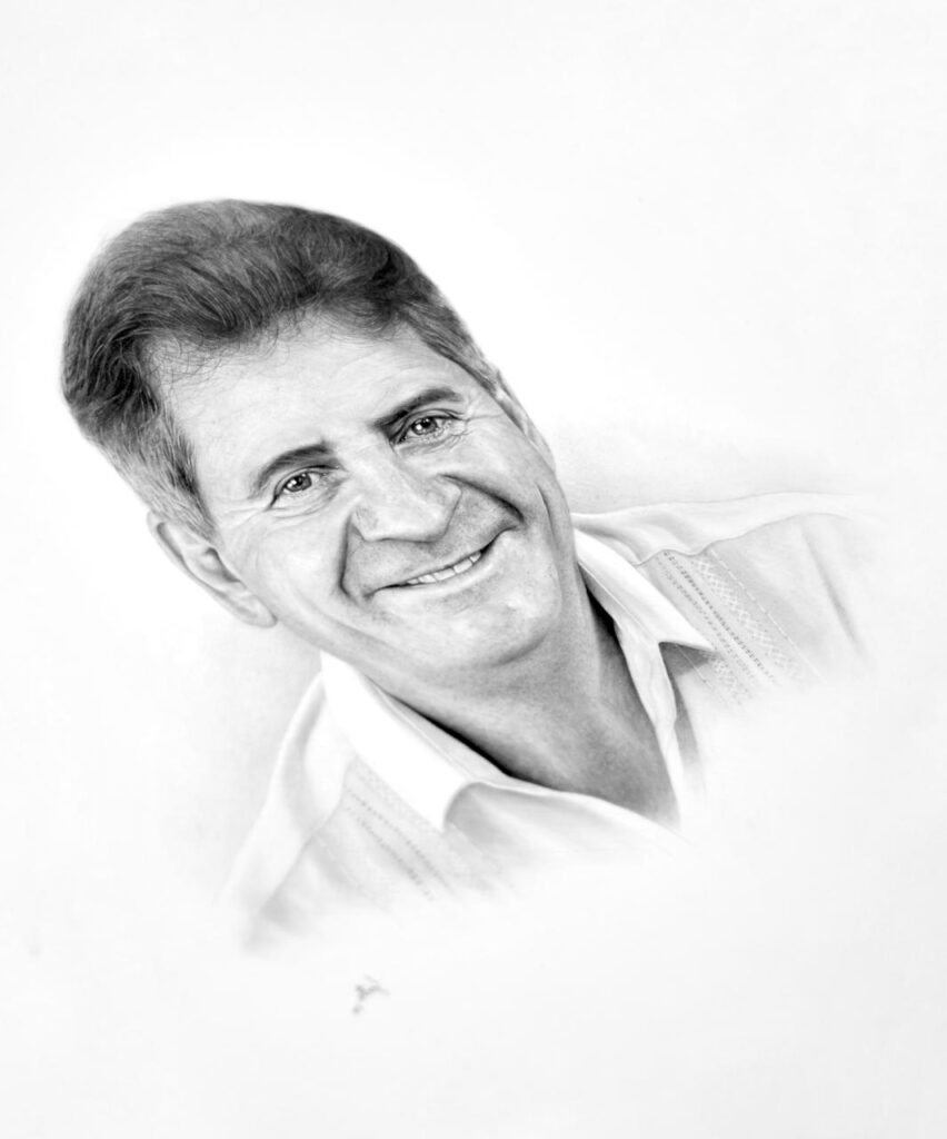 Dr Luis Escaf Retrato Lapiz Carboncillo
