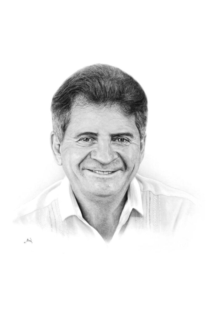 Dr Luis Escaf Retrato Lapiz Carboncillo