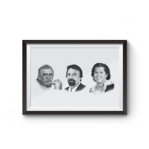 Retratos 3 rostos Lapiz Carboncillo