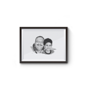 Retratos 2 rostos Lapiz Carboncillo